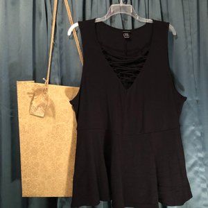 torrid Lace Up Peplum Top  (Torrid tub).